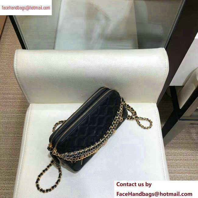 Chanel Lambskin All About Chains Clutch With Chain Bag Black 2020