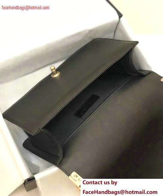 Chanel Lambskin Cotton Boy Flap Medium Bag Black 2020 - Click Image to Close