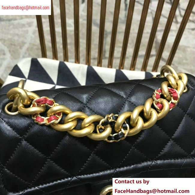 Chanel Lambskin Flap Large Bag AS0936 Black 2020 - Click Image to Close