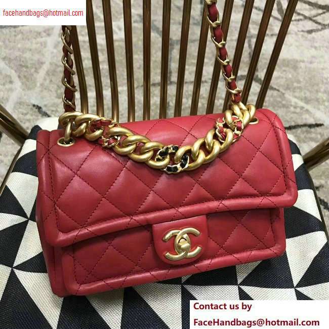 Chanel Lambskin Flap Large Bag AS0936 Red 2020 - Click Image to Close