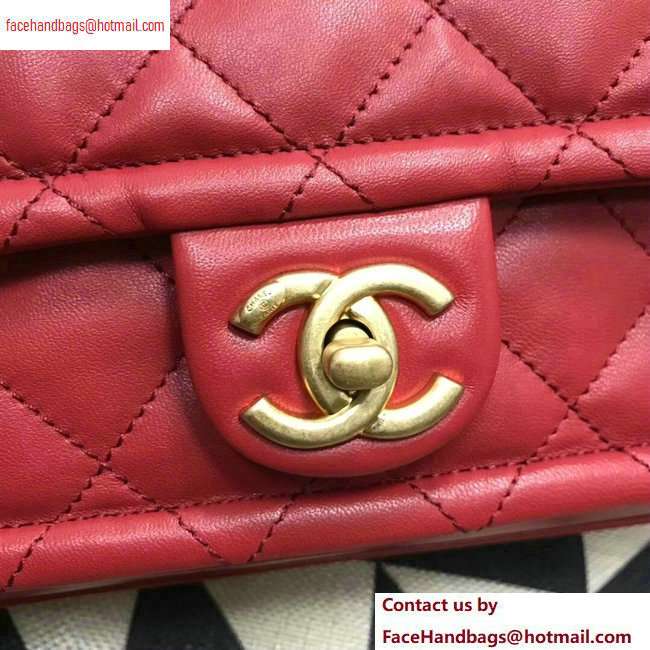 Chanel Lambskin Flap Large Bag AS0936 Red 2020