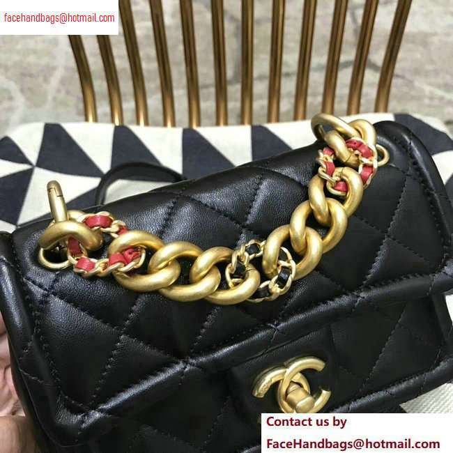 Chanel Lambskin Flap Small Bag AS0936 Black 2020