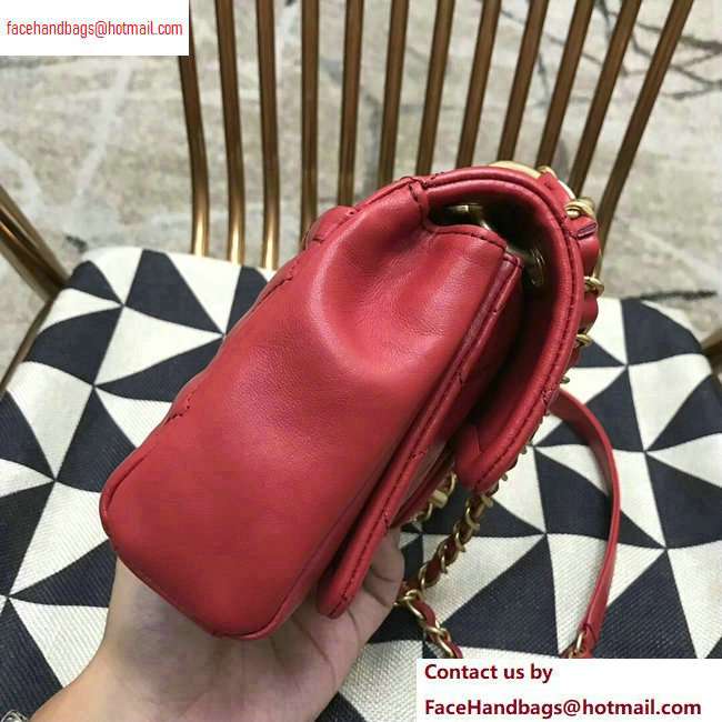 Chanel Lambskin Flap Small Bag AS0936 Red 2020 - Click Image to Close