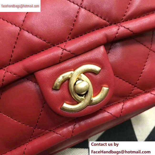 Chanel Lambskin Flap Small Bag AS0936 Red 2020