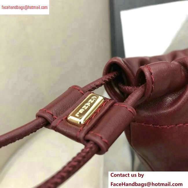 Chanel Lambskin Small Shopping Tote Bag AS0985 Burgundy 2020