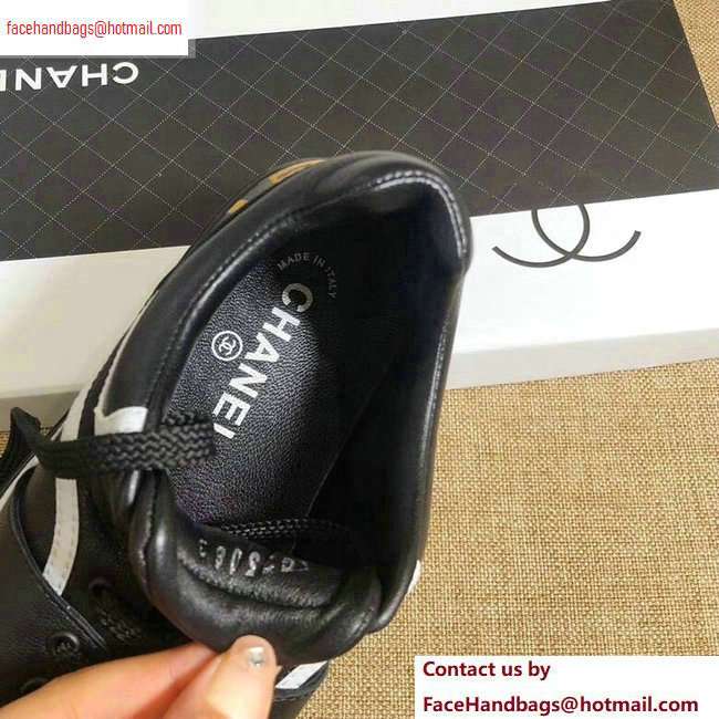 Chanel Logo Sneakers G35063 Black 2020 - Click Image to Close
