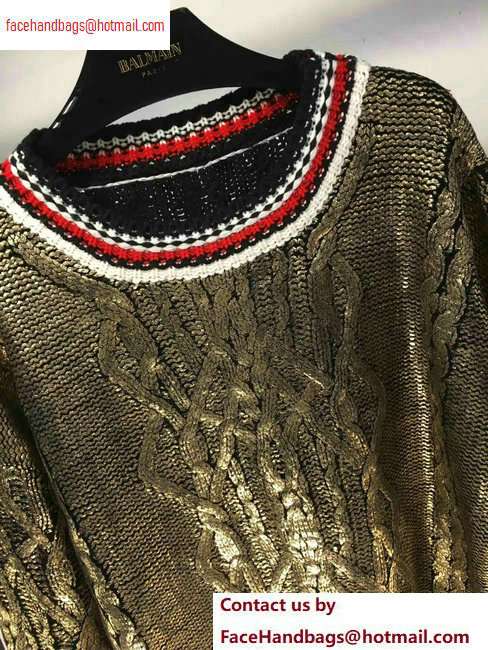 Chanel Metallic Crewneck Sweater Bronze 2020