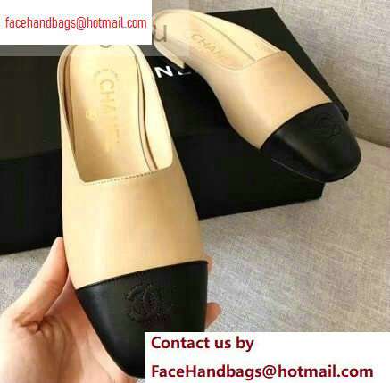 Chanel Mules Slipper Sandals Apricot/Black 2020