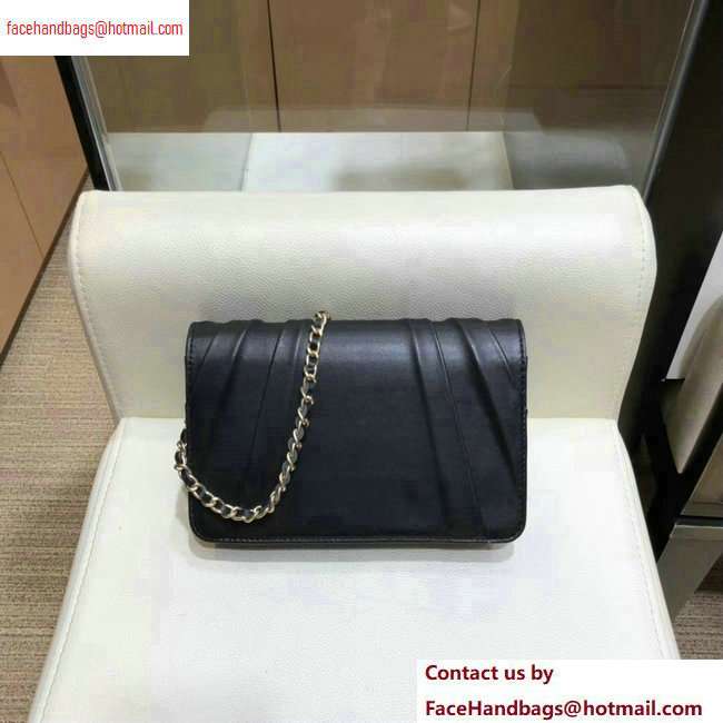 Chanel Pleated Lambskin Wallet on Chain WOC Bag AP0388 Black 2020
