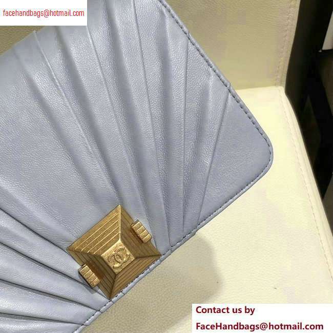 Chanel Pleated Lambskin Wallet on Chain WOC Bag AP0388 Gray 2020