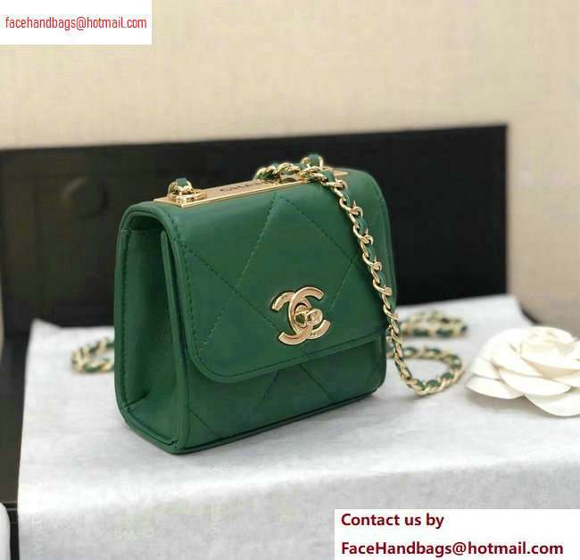 Chanel Trendy CC Maxi Clutch with Chain Bag A81633 Green 2020