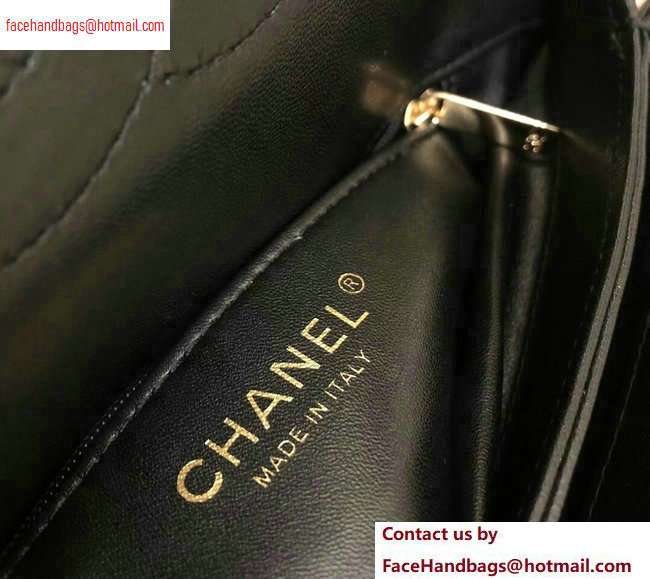 Chanel Trendy CC Maxi Small Flap with Top Handle Bag A92236 Black 2020 - Click Image to Close