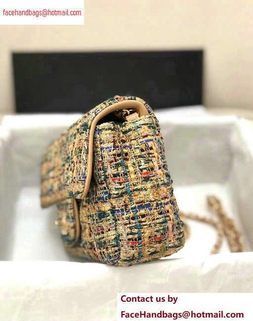 Chanel Tweed Mini Classic Flap Bag A69900 Apricot 2020