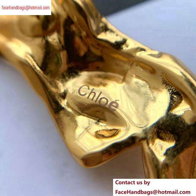 Chloe Brass Loop Earrings - Click Image to Close
