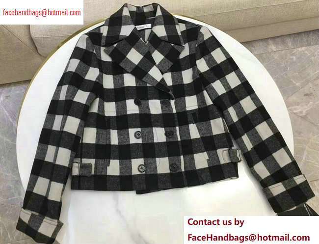 Dior Check Jacket Black/White 2020 - Click Image to Close