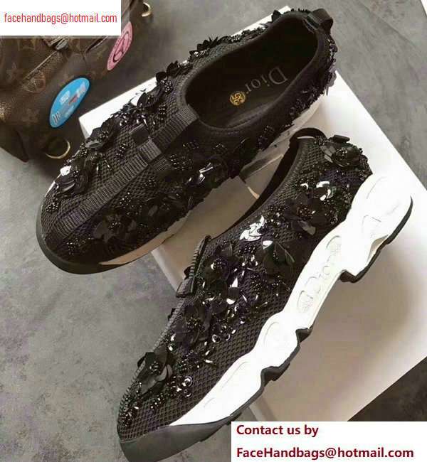 Dior Embroidered Fusion Technical Fabrics Sneakers Black 2020 - Click Image to Close