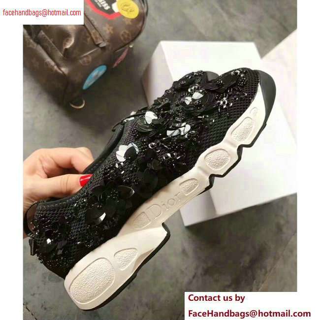Dior Embroidered Fusion Technical Fabrics Sneakers Black 2020 - Click Image to Close