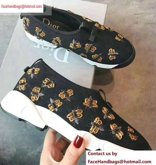 Dior Embroidered Fusion Technical Fabrics Sneakers Black/Butterfly 2020
