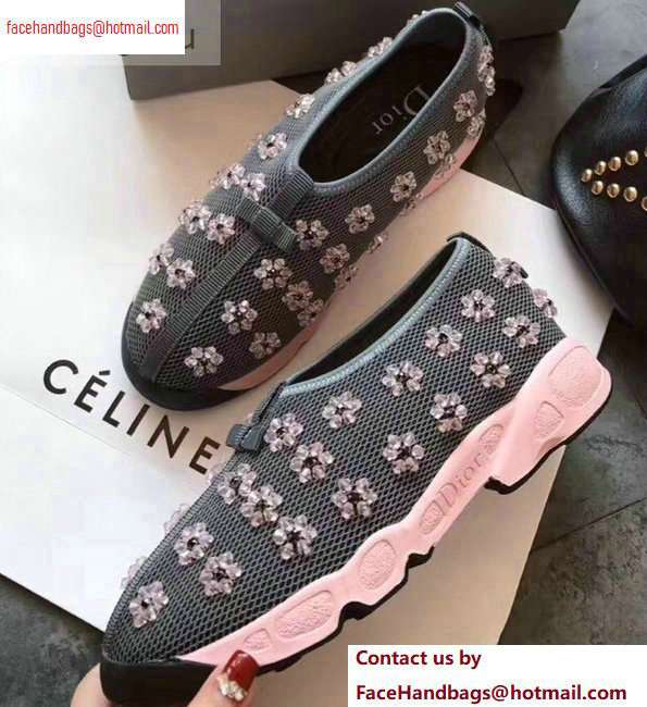 Dior Embroidered Fusion Technical Fabrics Sneakers Gray 2020