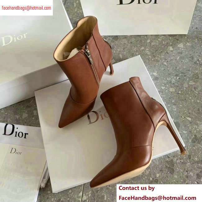Dior Heel 10cm Star Ankle Boots Brown 2020 - Click Image to Close