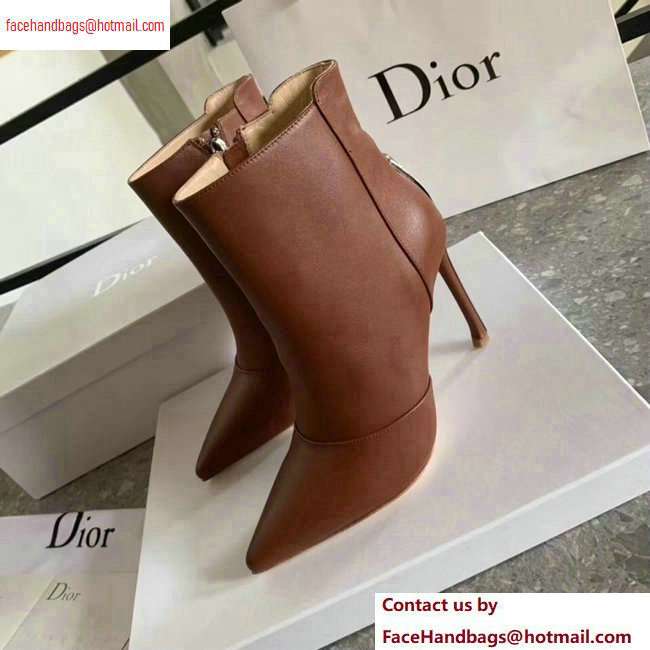 Dior Heel 10cm Star Ankle Boots Brown 2020