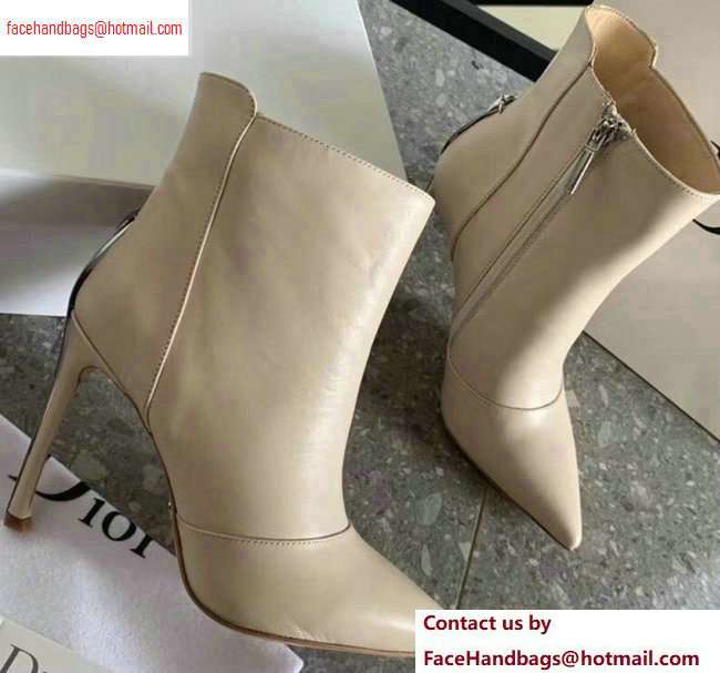 Dior Heel 10cm Star Ankle Boots Creamy 2020