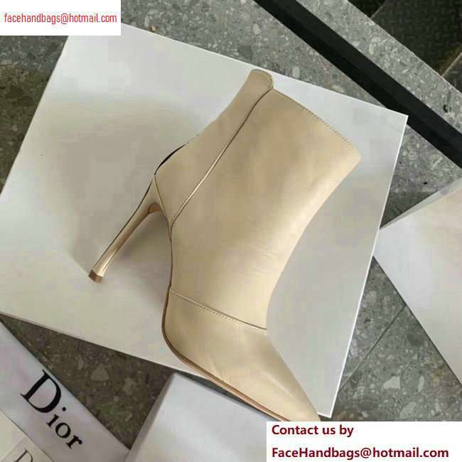 Dior Heel 10cm Star Ankle Boots Creamy 2020