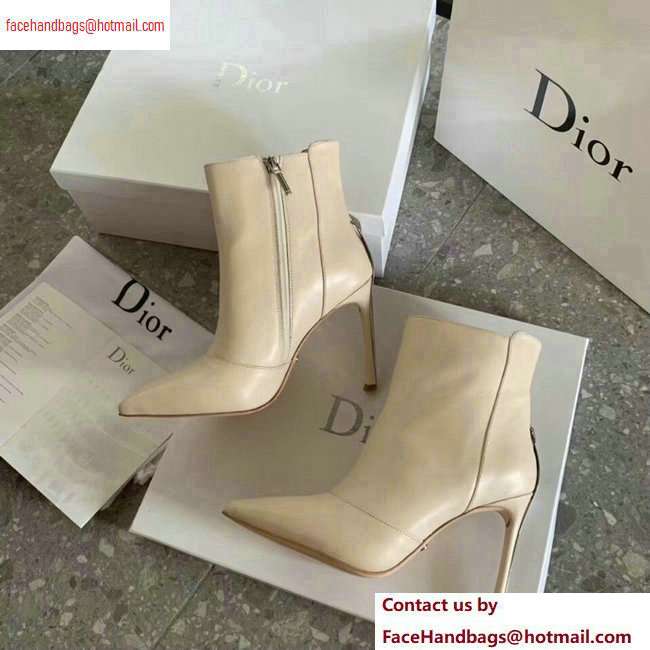 Dior Heel 10cm Star Ankle Boots Creamy 2020 - Click Image to Close