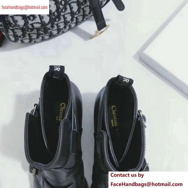 Dior Heel 4.5cm Belt Calfskin Ankle Boots Black 2020 - Click Image to Close