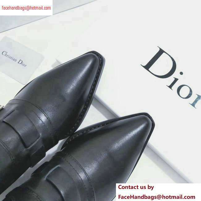 Dior Heel 4.5cm Belt Calfskin Ankle Boots Black 2020