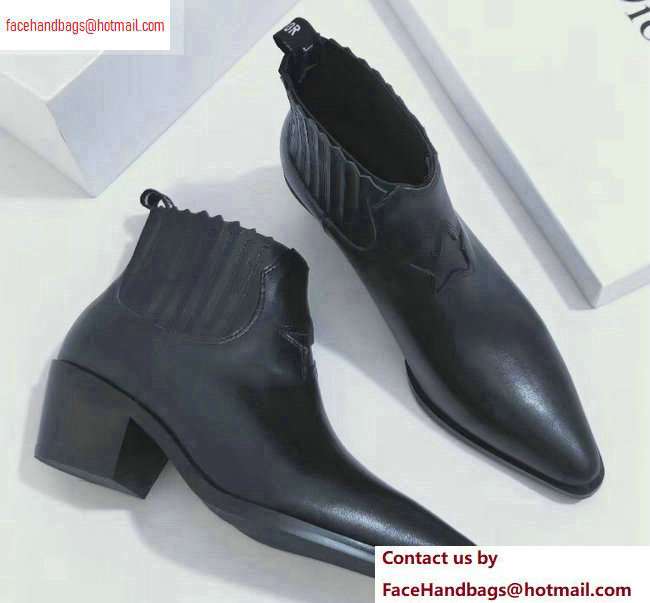 Dior Heel 4.5cm L.A. Degrade Ankle Boots Black Star Cut-out 2020