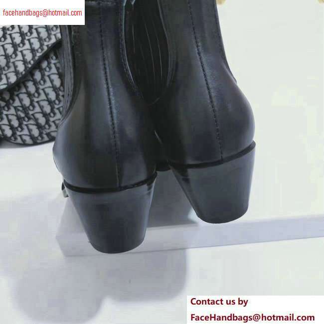 Dior Heel 4.5cm L.A. Degrade Ankle Boots Black Star Cut-out 2020