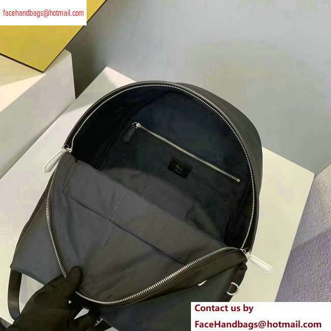 Fendi Bag Bugs Large Backpack Bag Black/White Eyes with Front Pocket 2020 - Click Image to Close