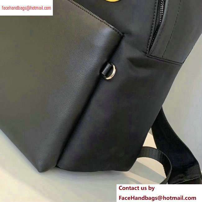 Fendi Bag Bugs Large Backpack Bag Black/Yellow Eyes with Front Pocket 2020 - Click Image to Close