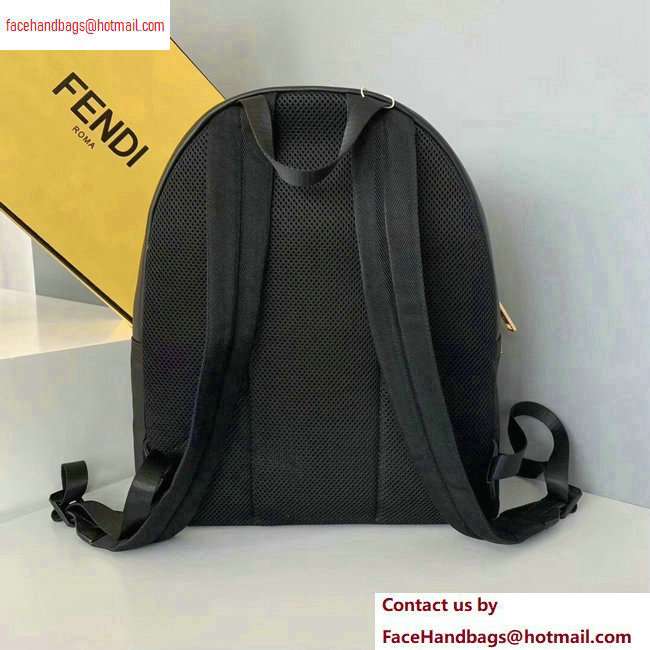 Fendi Bag Bugs Large Backpack Bag Black with Front Pocket 2020 - Click Image to Close