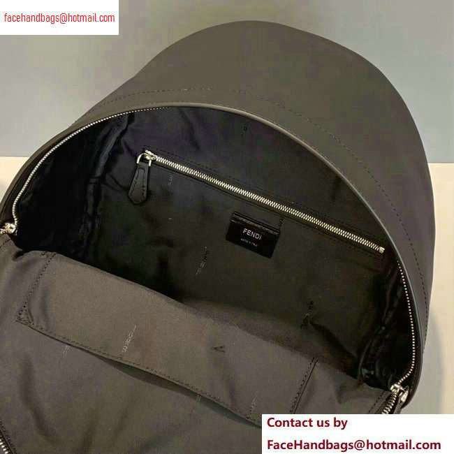 Fendi Bag Bugs Large Backpack Bag with Front Pocket Black/Red Diabolic Eyes 2020 - Click Image to Close
