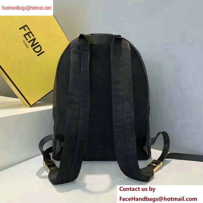 Fendi Bag Bugs Nylon Large Backpack Bag Black/Gold Eyes 2020
