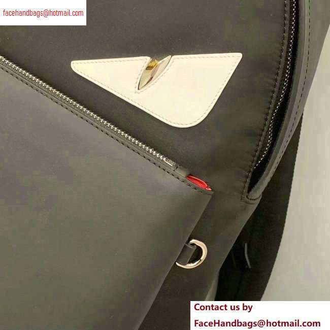 Fendi Bag Bugs Nylon Large Backpack Bag Black/White Eyes 2020 - Click Image to Close