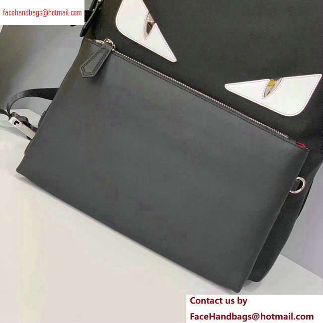 Fendi Bag Bugs Nylon Large Backpack Bag Black/White Eyes 2020 - Click Image to Close
