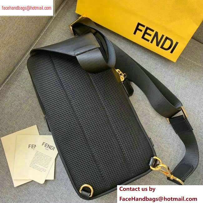 Fendi Bag Bugs Nylon One-shoulder Backpack Belt Bag Black/Gold Eyes 2020 - Click Image to Close