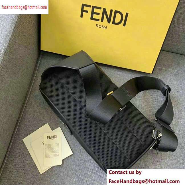 Fendi Bag Bugs One-shoulder Backpack Belt Bag Black/Yellow Diabolic Eyes 2020