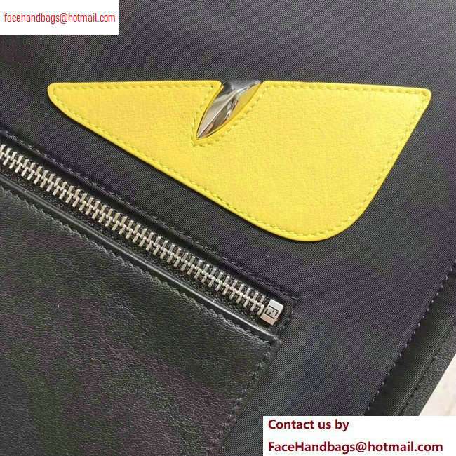 Fendi Bag Bugs Shopping Tote Bag Black/Yellow Eyes 2020 - Click Image to Close