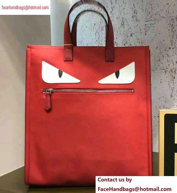 Fendi Bag Bugs Shopping Tote Bag Red/White Eyes 2020