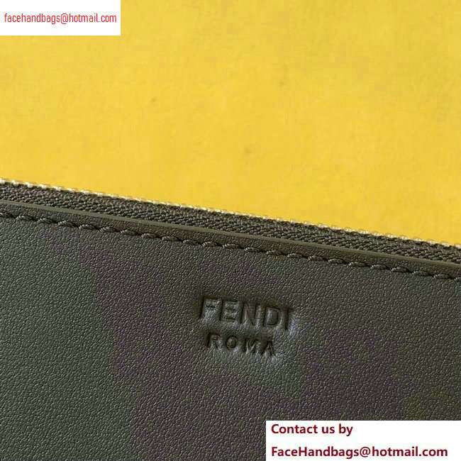 Fendi Bag Bugs Slim Pouch Clutch Bag Black/Yellow Diabolic Eyes 2020