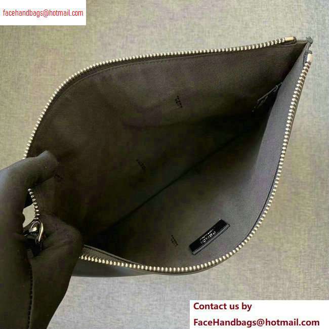 Fendi Bag Bugs Slim Pouch Clutch Bag Black