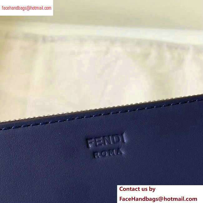 Fendi Bag Bugs Slim Pouch Clutch Bag Blue/White Diabolic Eyes 2020