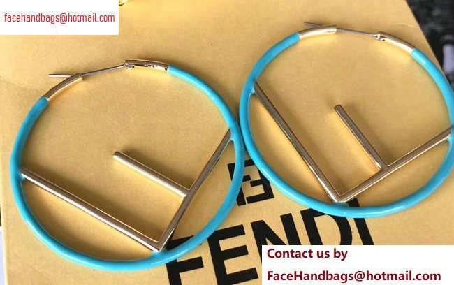 Fendi F Is Fendi Hoop Earrings Blue - Click Image to Close