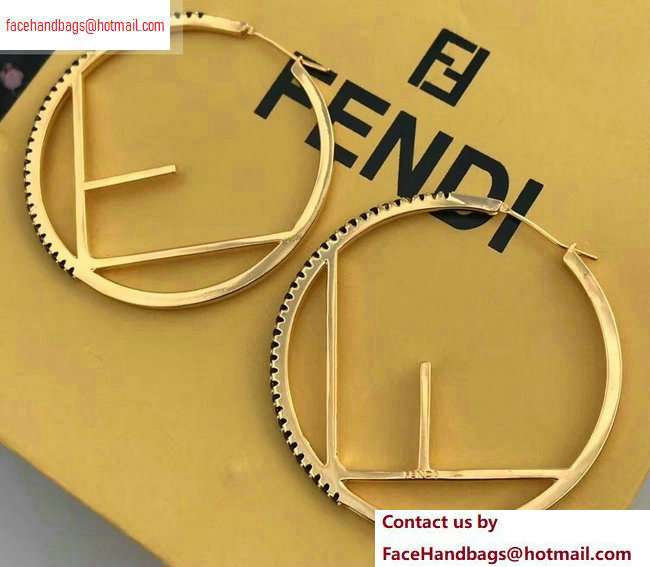 Fendi F Is Fendi Hoop Earrings Gold/Black