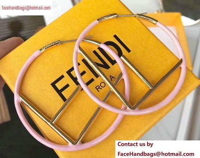 Fendi F Is Fendi Hoop Earrings Pink