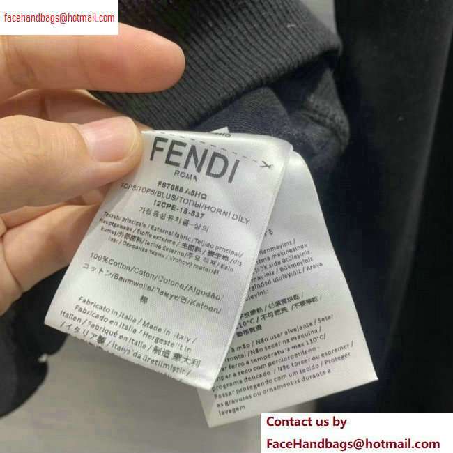 Fendi FF Logo Trim Jacket and Pants Suit Black 2020
